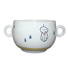 Load image into Gallery viewer, Kutani ware, 4-piece set for children with hydrangea design by Sanae