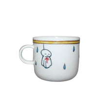 Load image into Gallery viewer, Kutani ware, 4-piece set for children with hydrangea design by Sanae