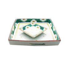 Load image into Gallery viewer, Kutani Yaki ware, Hand-painted Japanese and Western Tableware 18cm Plate with Foot and White Plum Design