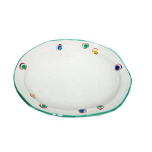 Load image into Gallery viewer, Kutani Yaki Hand-painted Kutani Ware, Japanese and Western Tableware, 6" Oval Dish with Polka Dots