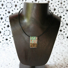 Load image into Gallery viewer, Kutani Yaki Accessory - Hand-painted square pendant with a design of Vienna