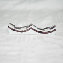 Load image into Gallery viewer, Kutani Yaki Hand-painted Japanese and Western Tableware, Checkered pattern (Purple), Chopstick rest