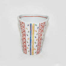 Load image into Gallery viewer, Kutani Yaki Hand-painted Kutani Ware Large Shochu Cup with Komon Design