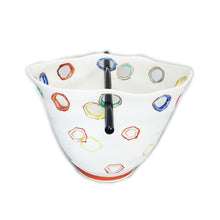 Load image into Gallery viewer, Kutani Yaki Hand-painted Kutani ware of a mosquito net with a ring design
