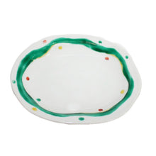 Load image into Gallery viewer, Kutani Yaki Hand-painted Kutani ware, Western-style Tableware 18cm oval dish with a polka-dot design