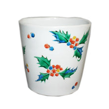 Load image into Gallery viewer, Kutani Yaki Hand-Drawn Holly Design Wine Cooler