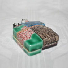 Load image into Gallery viewer, Kutani Yaki Hand-painted Kutani ware Incense burner in the shape of a hina