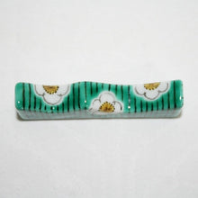 Load image into Gallery viewer, Kutani Yaki Hand-painted Kutani ware, calligraphy supplies, brush rest, brush rest with white plum design (chopstick rest)