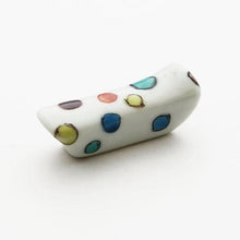 Load image into Gallery viewer, Kutani Yaki five-color polka-dot design mini chopstick rest