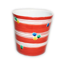 Load image into Gallery viewer, Kutani Yaki Hand-Drawn Wine Cooler with Polka Dot Design