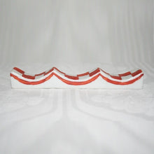 Load image into Gallery viewer, Kutani Yaki Hand Painted Japanese & Western Tableware, Checkered Design (Red) Fork & Knife Rest