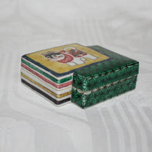 Load image into Gallery viewer, Hand-painted Kutani ware Incense container with a design of a papier-mache dog