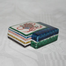 Load image into Gallery viewer, Kutani Yaki Hand-painted Kutani ware, Incense container with hammer design