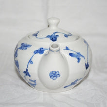 Load image into Gallery viewer, Kutani Yaki Ware Hand-painted Tableware for Japan and the West, Pot with Stained Flower and Windmill Design