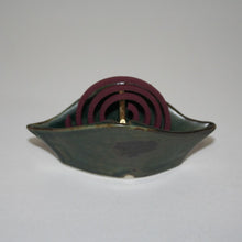 Load image into Gallery viewer, Incense burner for spiral incense sticks (blue mat)