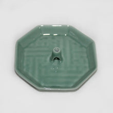 Load image into Gallery viewer, Celadon octagonal incense stand