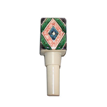 Load image into Gallery viewer, Kutani Yaki and Painted Kutani Wine Cap with Geometric Design