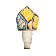 Load image into Gallery viewer, Kutani Yaki Hand-Drawn Wine Cap with Camellia Design by Yoshida-Ya