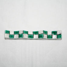 Load image into Gallery viewer, Kutani Yaki Hand-painted Japanese & Western Tableware, Checkered Design (Green) Fork & Knife Rest