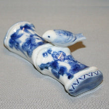 Load image into Gallery viewer, Kutani Yaki Hand-painted Kutani ware, brush rest, dyed pine, bamboo and plum design