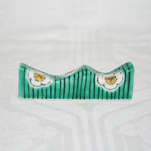 Load image into Gallery viewer, Kutani Yaki Hand-painted Kutani ware, calligraphy supplies, brush rest, brush rest with white plum design (chopstick rest)