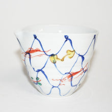 Load image into Gallery viewer, Hand-painted fish and seaweed patterned katakuchi (small)