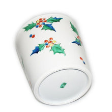 Load image into Gallery viewer, Kutani Yaki Hand-Drawn Holly Design Wine Cooler