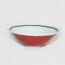 Load image into Gallery viewer, Kutani Yaki ware of hand-painted Japanese and Western tableware 18cm bowl with white plum design