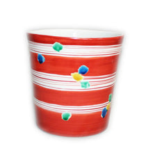 Load image into Gallery viewer, Kutani Yaki Hand-Drawn Wine Cooler with Polka Dot Design