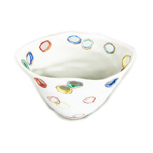 Load image into Gallery viewer, Kutani Yaki Hand-painted Kutani ware of a mosquito net with a ring design