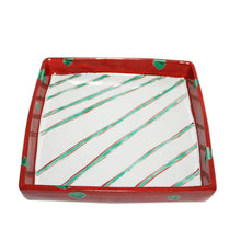 Load image into Gallery viewer, Kutani Yaki Hand-painted Kutani ware of Western-style tableware 18cm dish with footed design of polka dots in red