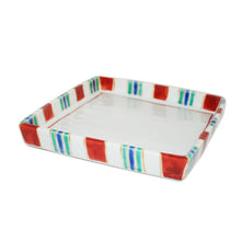 Load image into Gallery viewer, Kutani Yaki Hand-Drawn Japanese and Western Tableware 18cm Plate with Foot, Striped Design