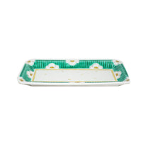 Load image into Gallery viewer, Kutani Yaki Ware Hand-Drawn Tableware for Western Countries 24cm slim dish with White Plum Design