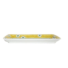 Load image into Gallery viewer, Kutani Yaki Hand-Drawn Japanese & Western Tableware, 24cm Fine slim Dish with White Flower Design