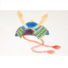 Load image into Gallery viewer, Kutani Yaki Hand-painted Kutani Ware, Western-style Tableware, Jukuri-dish with design of Kabuto