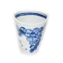 Load image into Gallery viewer, Kutani Yaki ware, Hand-painted Japanese and Western Tableware, Large Soju Cup with Design of Grapes