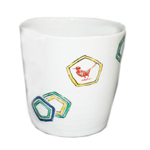 Load image into Gallery viewer, Kutani Yaki Hand-Drawn Tortoiseshell Bird Design Wine Cooler