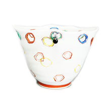 Load image into Gallery viewer, Kutani Yaki Hand-painted Kutani ware of a mosquito net with a ring design