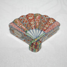 Load image into Gallery viewer, Kutani Yaki Hand-painted Kutani ware fan incense burner