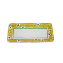 Load image into Gallery viewer, Kutani Yaki Hand-Drawn Japanese & Western Tableware, 24cm Fine slim Dish with White Flower Design