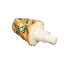 Load image into Gallery viewer, Kutani Yaki Hand-painted Kutani-Ware Wine Cap with Holly Design