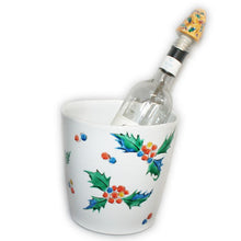 Load image into Gallery viewer, Kutani Yaki Hand-Drawn Holly Design Wine Cooler