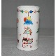 Load image into Gallery viewer, Kutani Yaki Ware Writing Brush Caddy with Design of Hanging Decorations