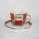 Load image into Gallery viewer, Kutani Yaki Hand-Drawn Japanese & Western Tableware Morning Cup with Mexican Design C/S