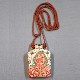 Load image into Gallery viewer, Kutani Yaki Hand-Drawn Kaleidoscope Yoraku Pattern Kaleidoscope Pendant (Curried Shape)