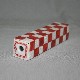 Load image into Gallery viewer, Kutani Yaki Hand-painted Kutani Kaleidoscope with checkerboard design (red), kaleidoscope (teredo shape)