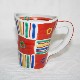 Load image into Gallery viewer, Kutani Yaki Hand-Drawn Japanese & Western Tableware Large Mug with Meshikikan Design