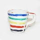Load image into Gallery viewer, Kutani Yaki Ware Hand-Drawn Japanese & Western Tableware Mug with Horizontal Stripes in Five Colors