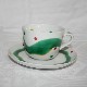 Load image into Gallery viewer, Kutani Yaki Ware, Hand-painted Japanese and Western Tableware, Polka Dot Yoroke Pattern Morning Cup C/S