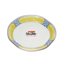 Load image into Gallery viewer, Kutani Yaki Hand-painted Kutani Ware, Western-style Tableware, Rosanjin Utsuji, Joukou Dish with Boat Design
